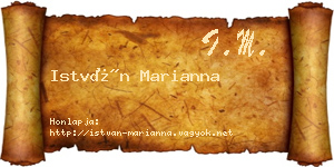 István Marianna névjegykártya