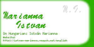 marianna istvan business card